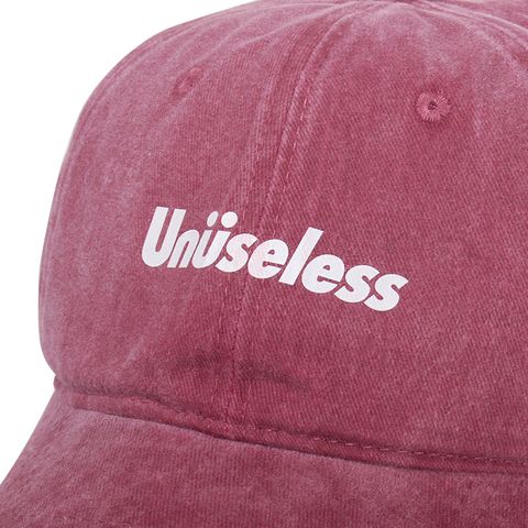 UN24SS020-LOGO水洗帽-紅色特寫