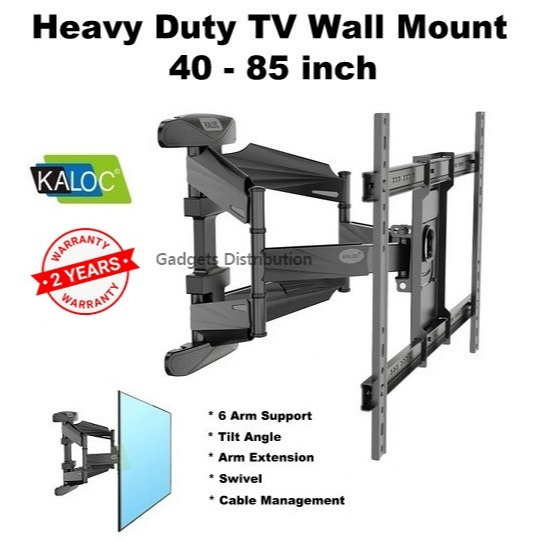 500mm Arm Extension KALOC S8 40 to 85 Inch Large Heavy Duty TV