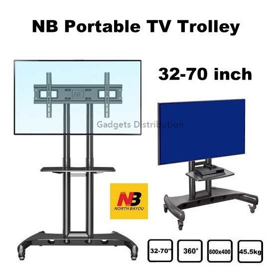 NB North Bayou AVA1500-60-1P AVA1500 32 to 65 Inch TV Trolley