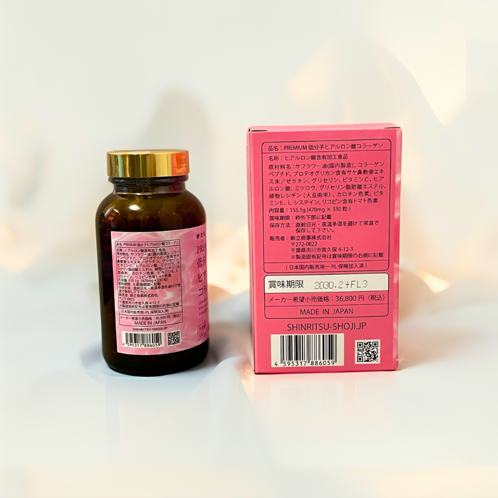 新立商事 高濃度低分子玻尿酸膠原蛋白膠囊 330粒入 [平行進口] Shinritsu Shoji – Premium High-Density Low Molecular Hyaluronic Acid Collagen Capsules – 330 Tablets (7)