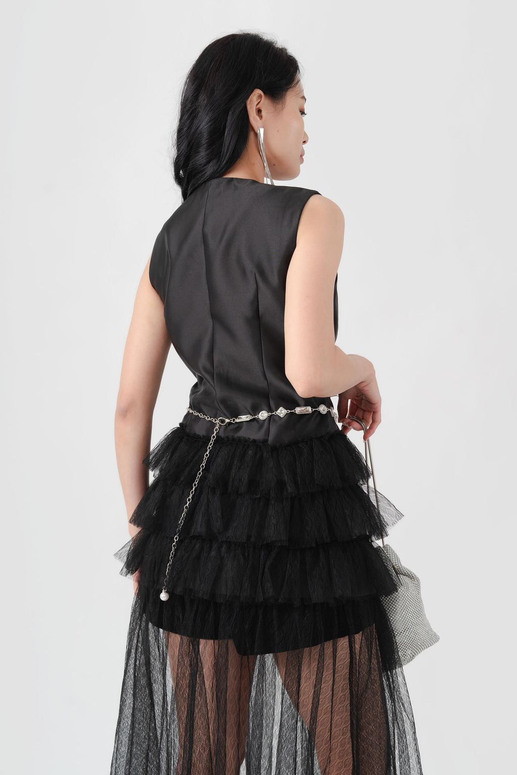 Sarah Mesh Spliced Dress7