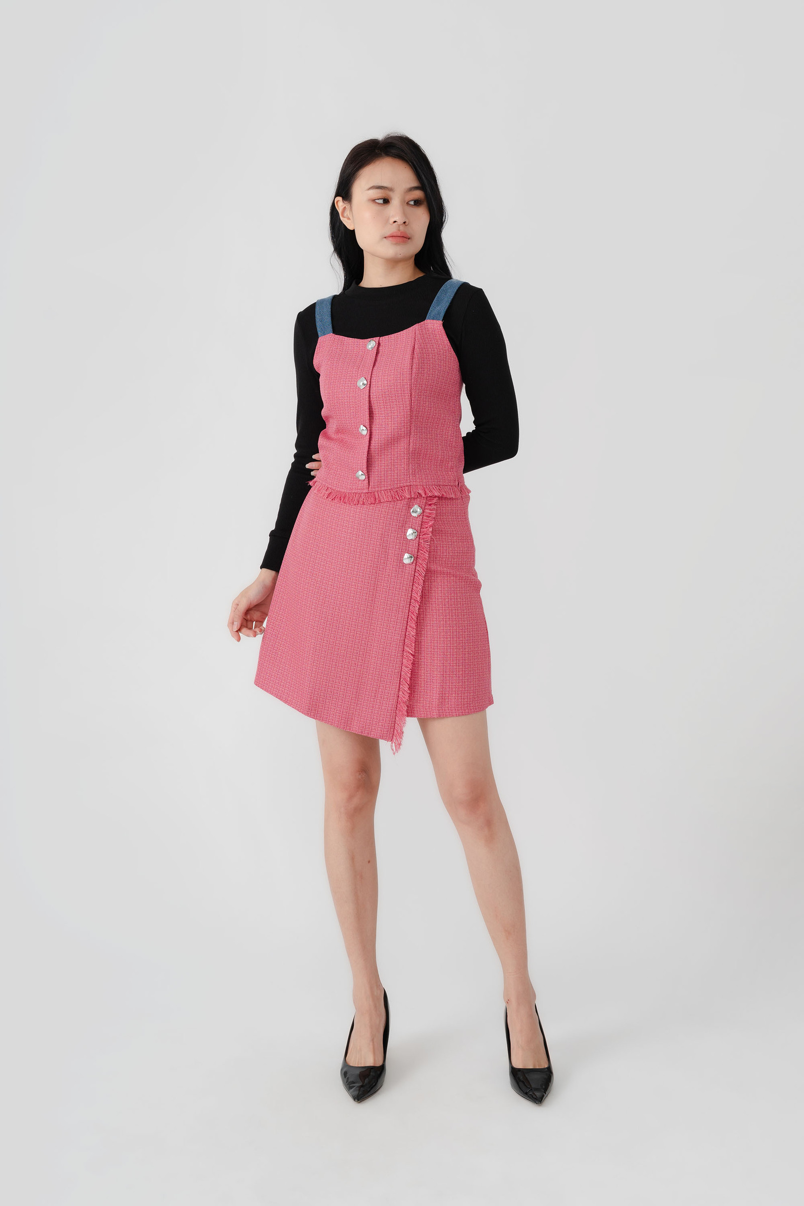 Rylee Tweed Denim Spliced Jacket17