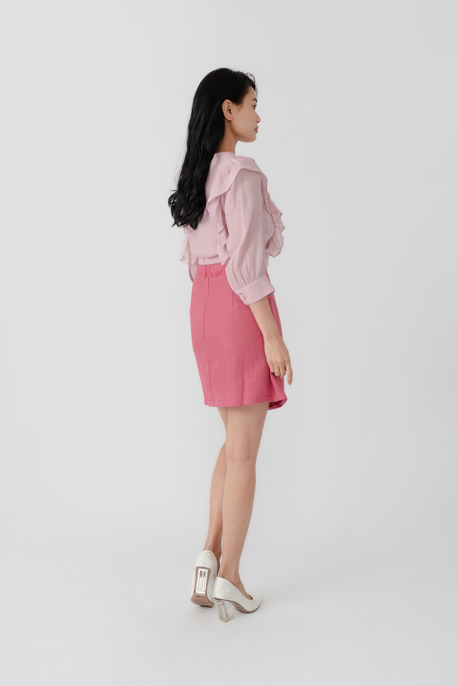 Rylee Tweed Denim Spliced Jacket14