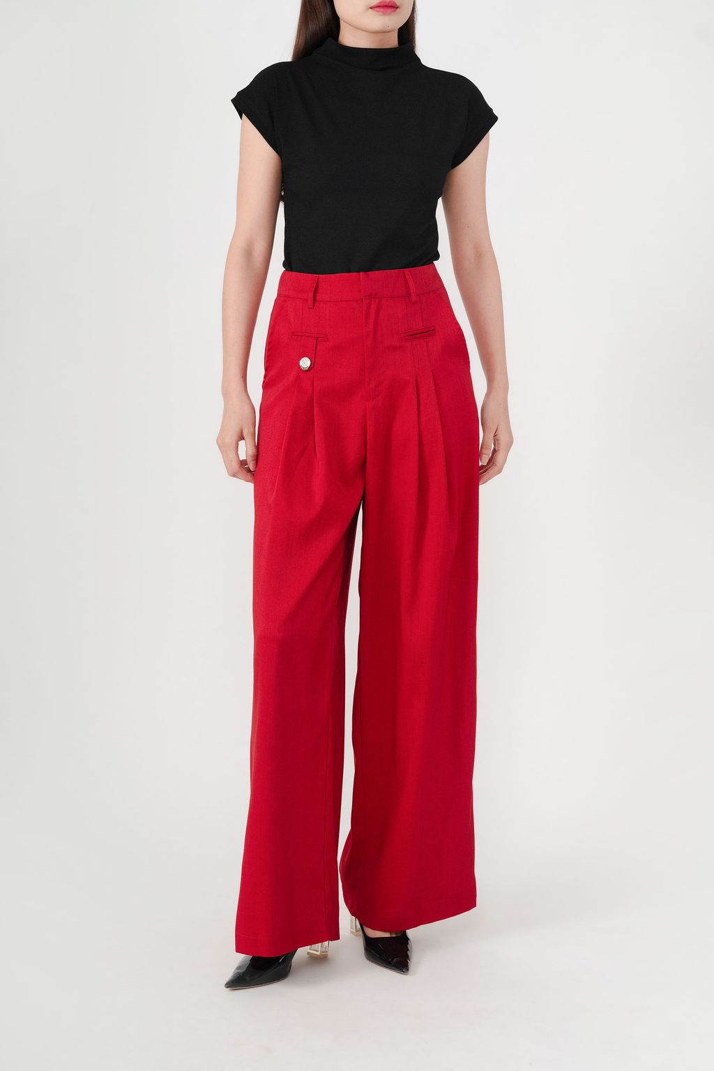 Basia Pleated Wide Leg Pants11