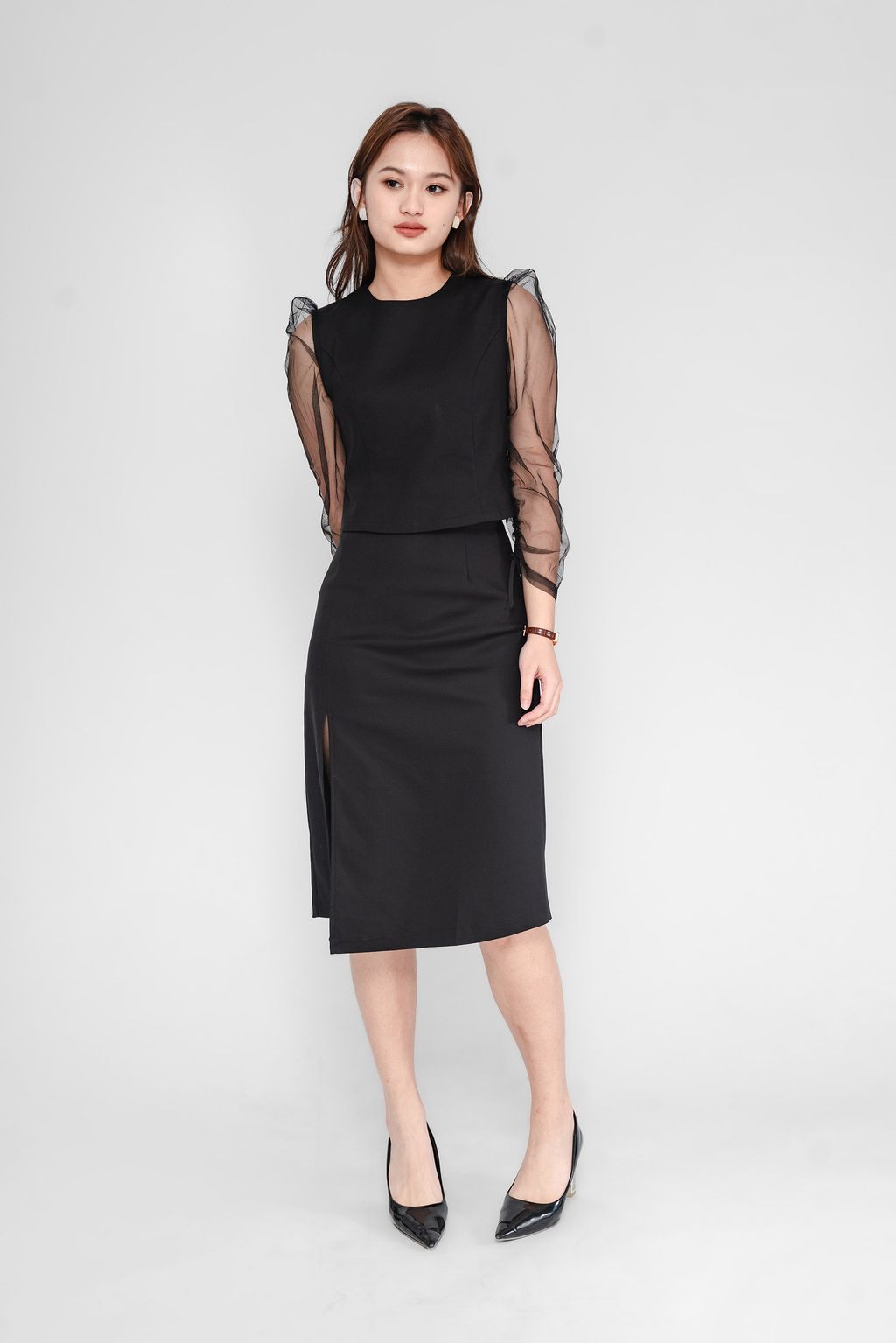 Betsy Mesh Spliced Top11