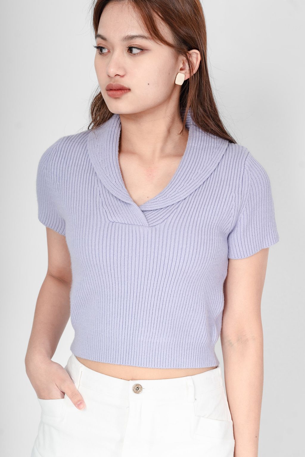 Tobey Knit Collar Top 3