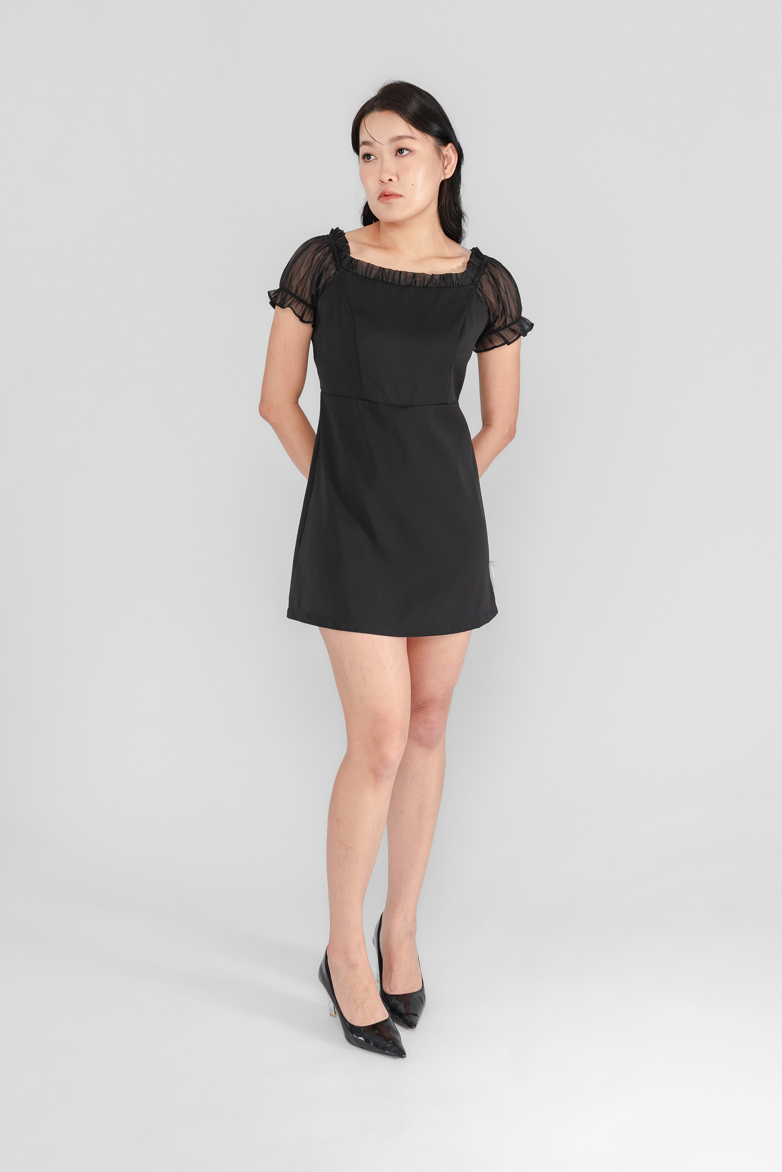 Tina Puff Sleeve Mini Dress1