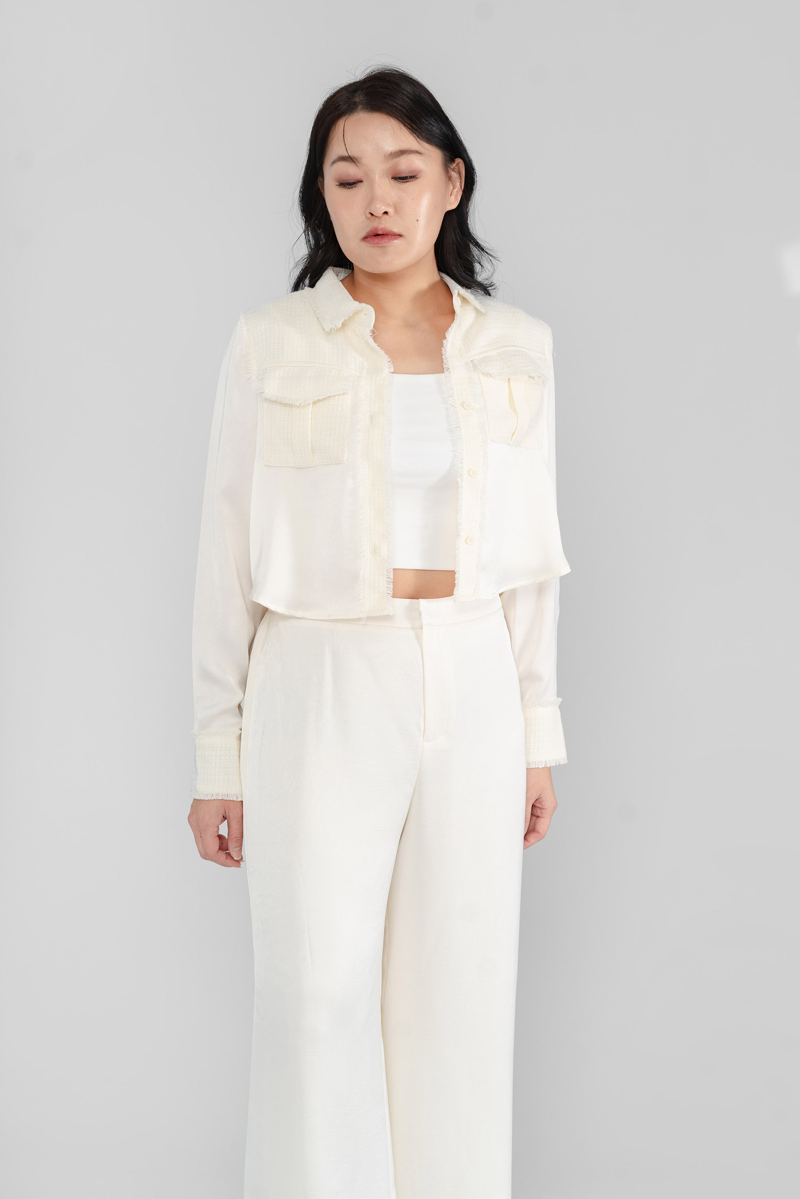 Naomi Creased Satin Wide Leg Pants3