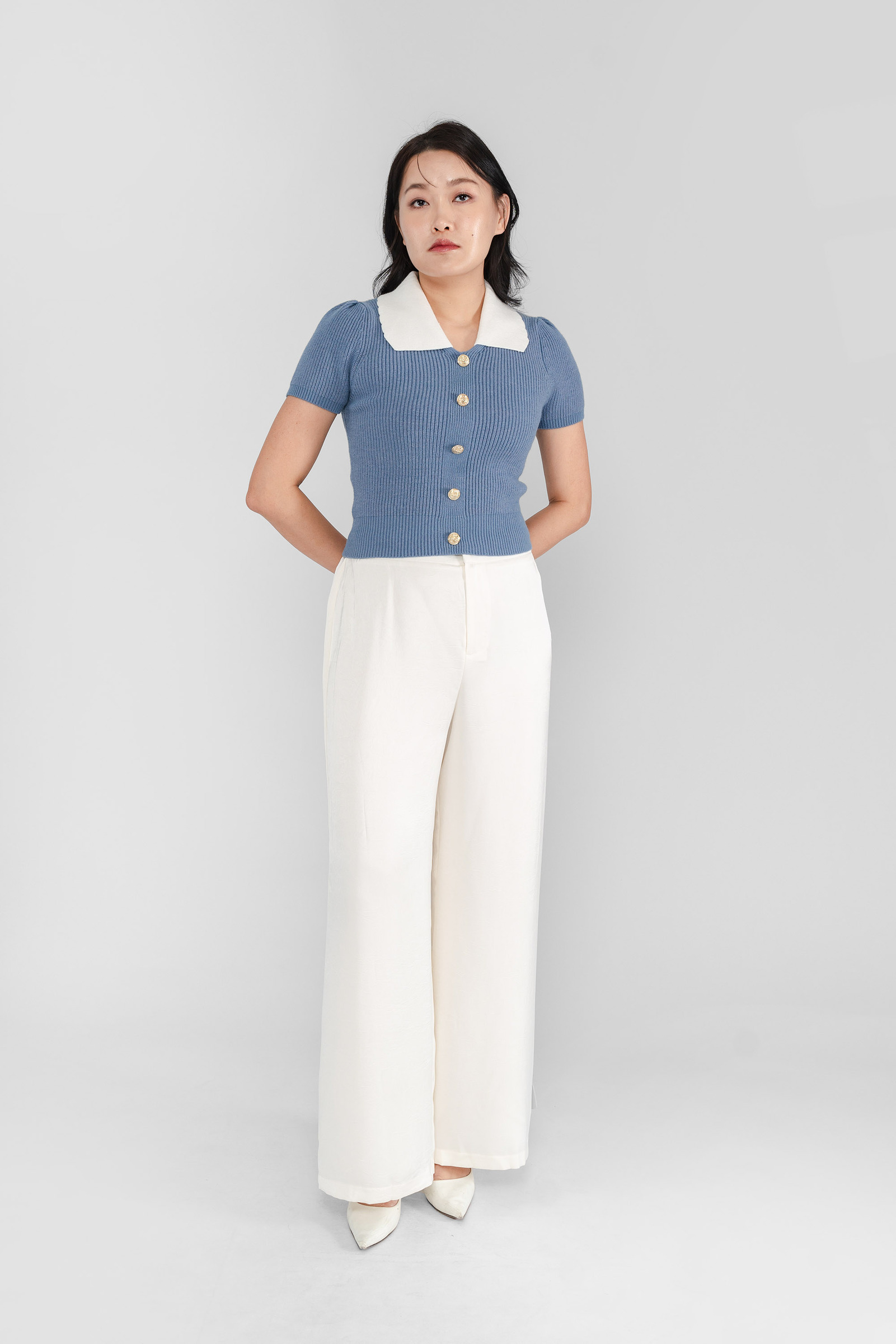 Naomi Creased Satin Wide Leg Pants10