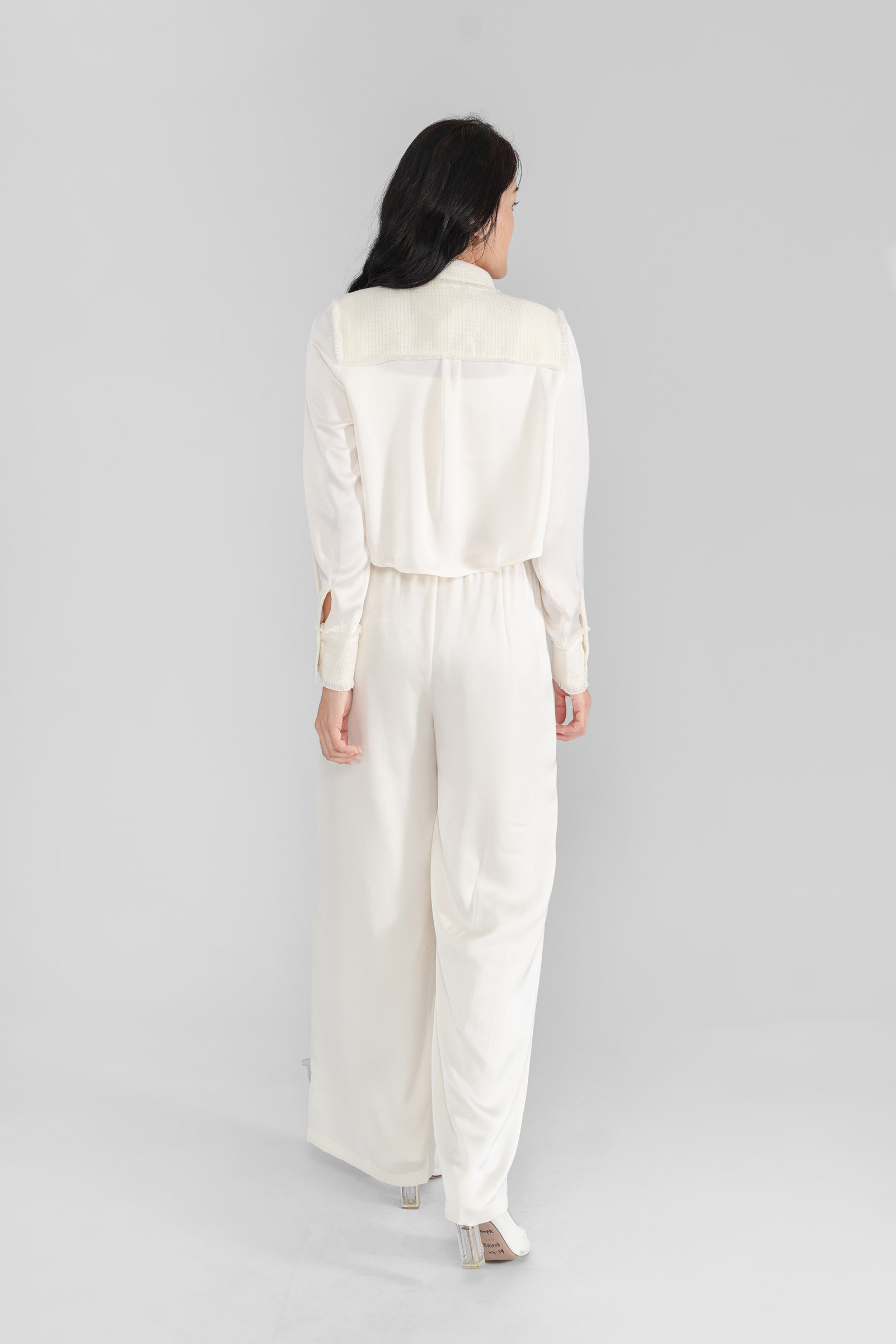 Naomi Creased Satin Wide Leg Pants9