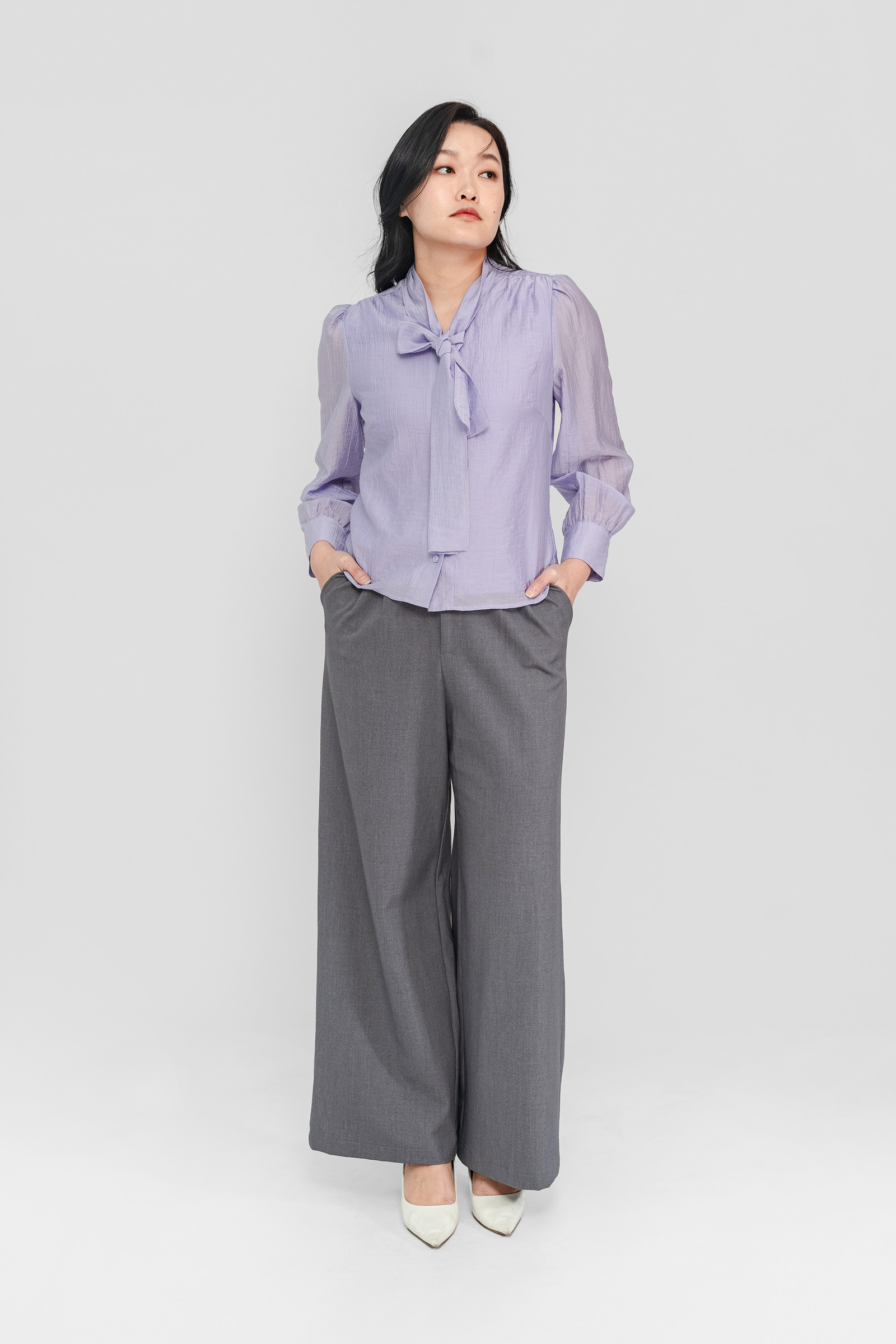 Lara Organza Long Sleeve Blouse1
