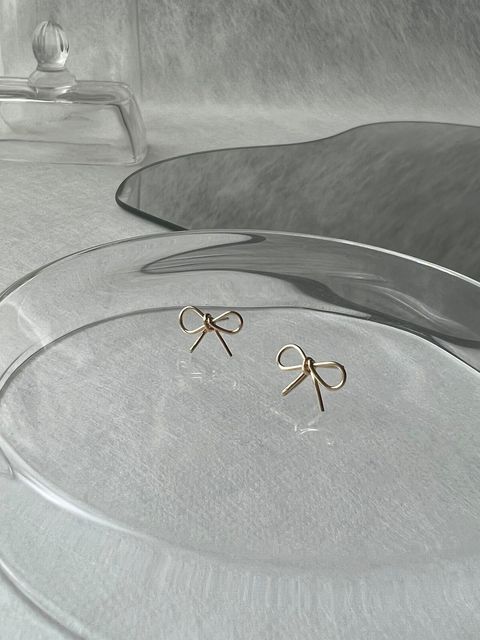 可愛蝴蝶結耳環-1