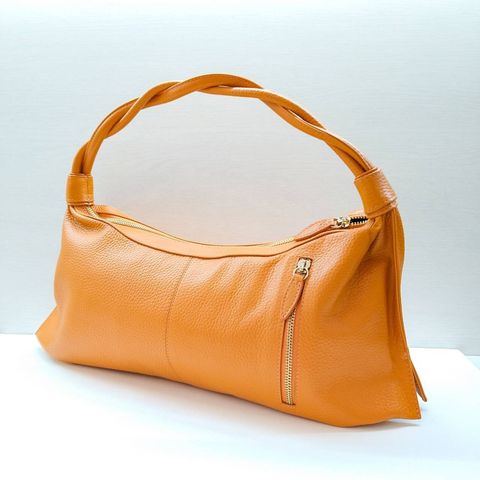 扭結肩背包_橘色