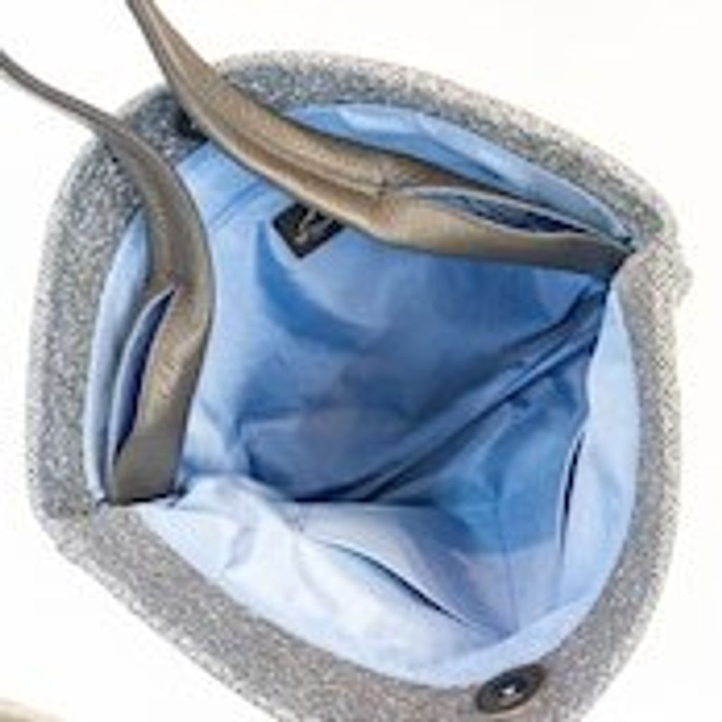 銀織光影手提包_槍色內部