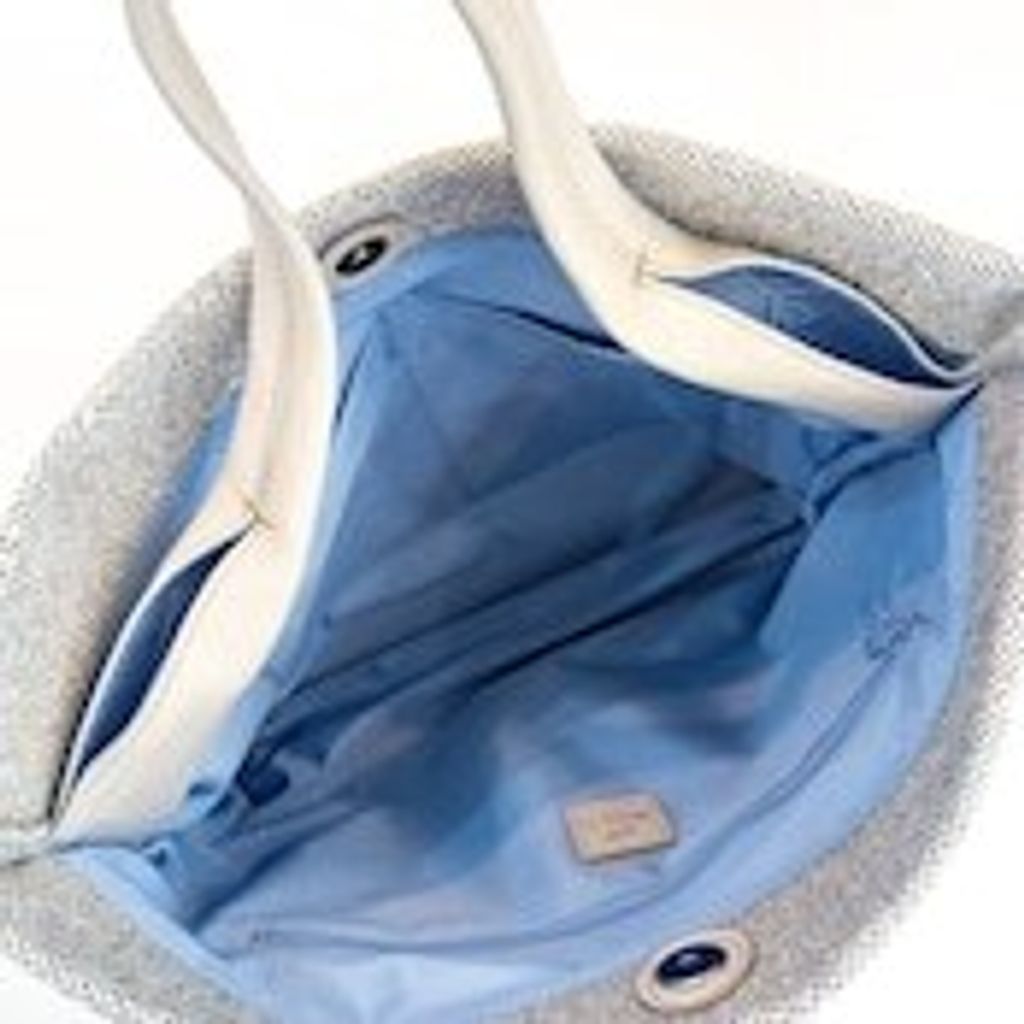 銀織光影手提包_銀色內部