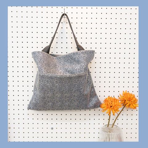 銀織光影手提包