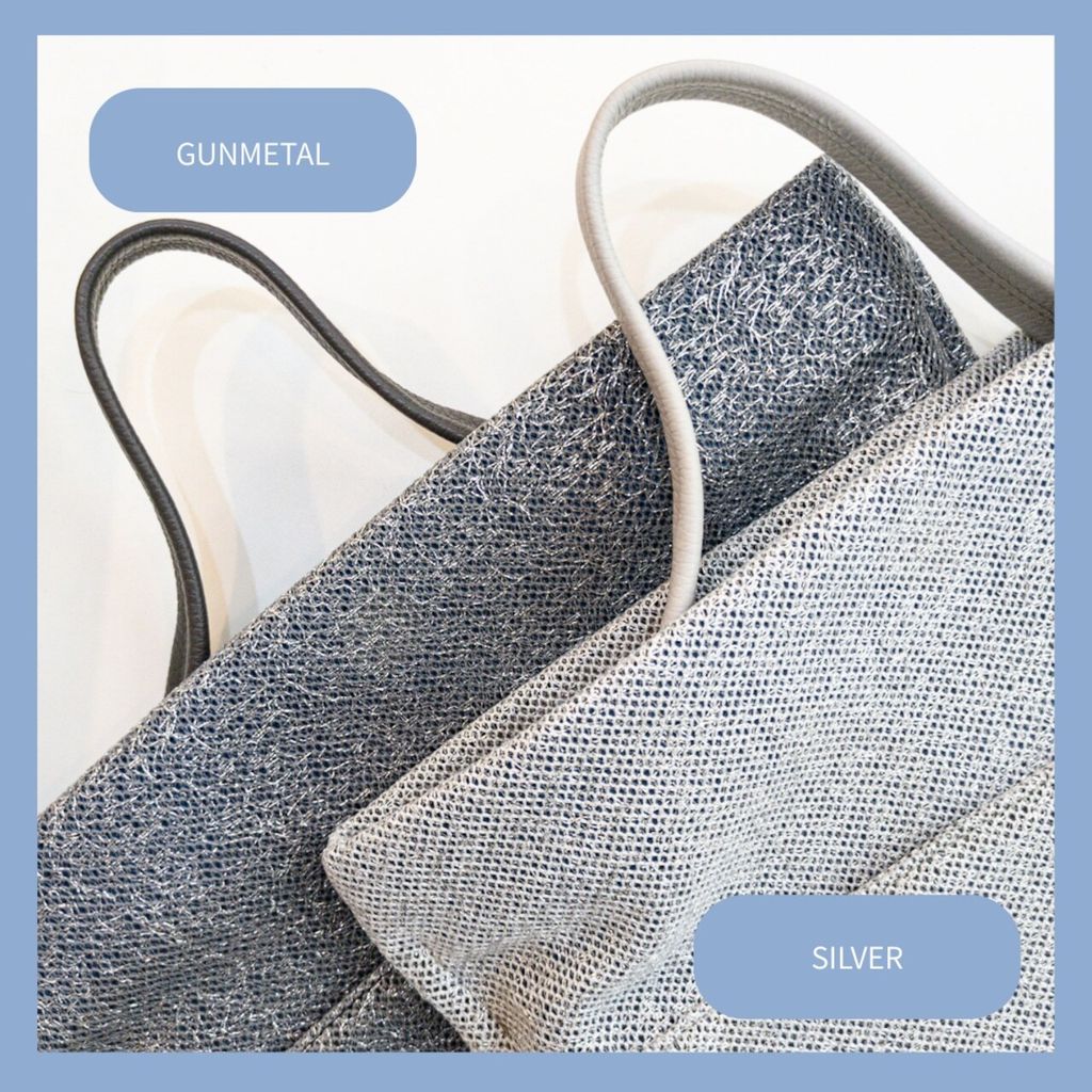 銀織光影手提包_兩色