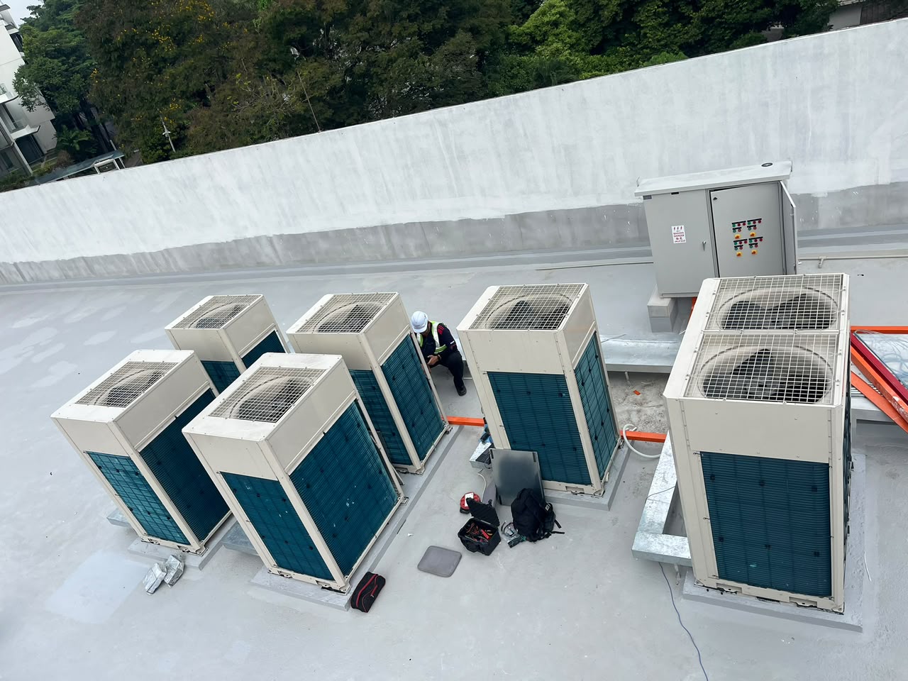 Panasonic VRF outdoor units installed at Sekolah Indonesia Kuala Lumpur