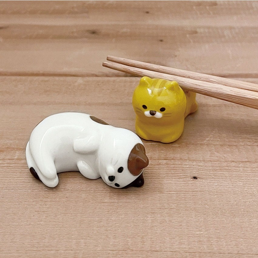 紓壓小物_DECOLE．貓咪陶瓷筷架