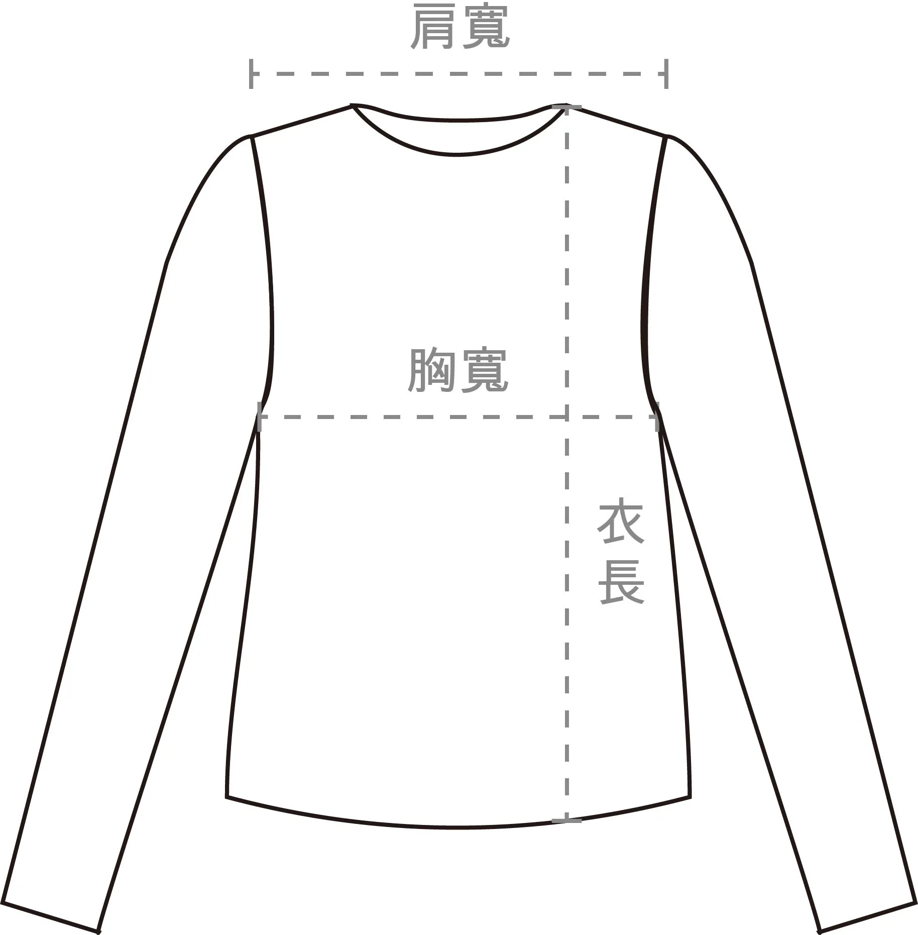 長袖上衣機械圖