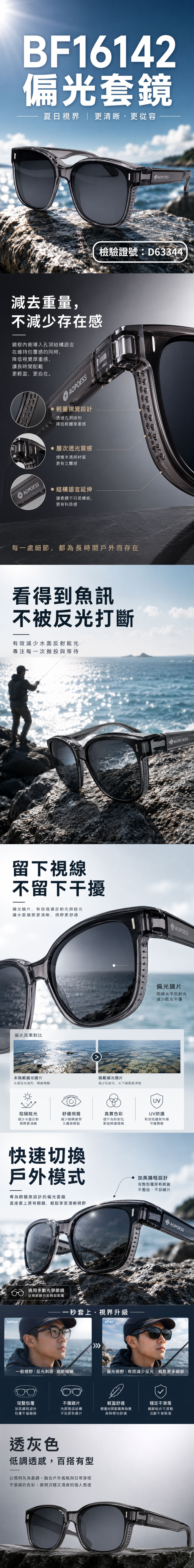 BF16142偏光套鏡(附眼鏡袋盒)