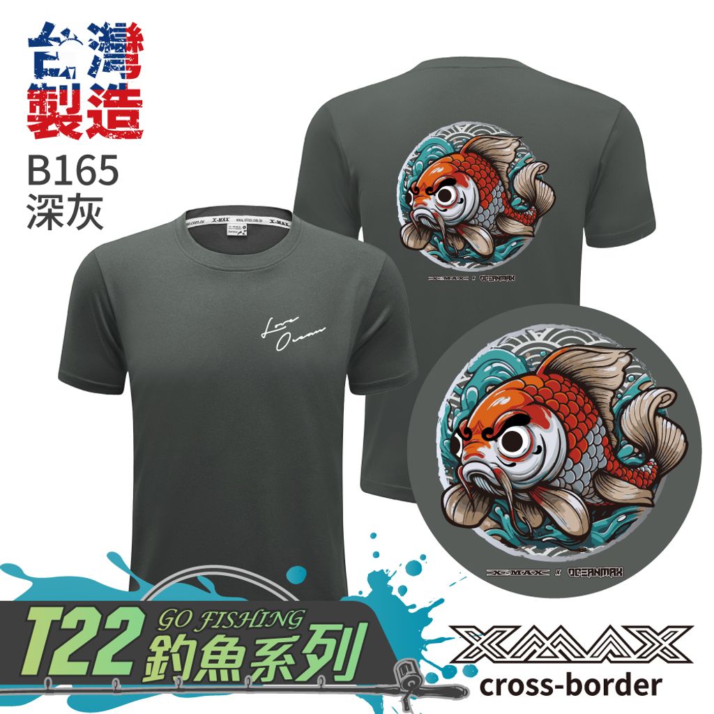 B165-達摩錦鯉-深灰