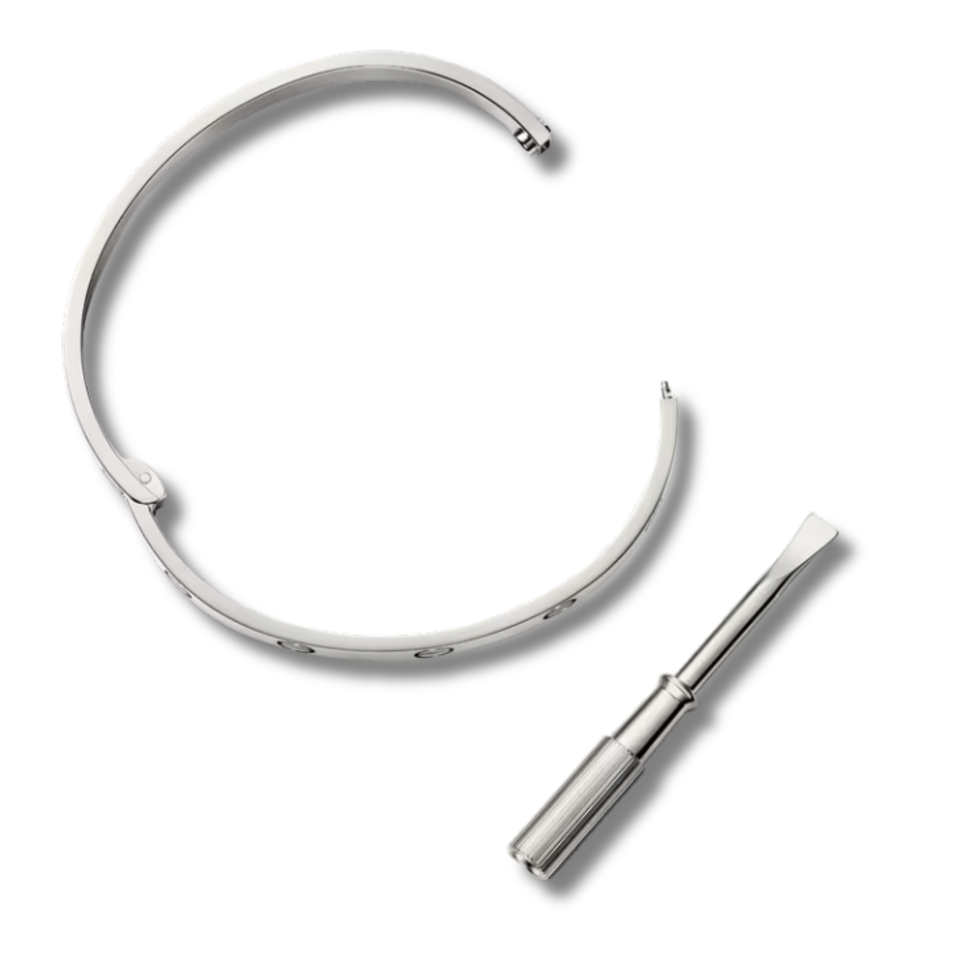 White gold single-screw closure