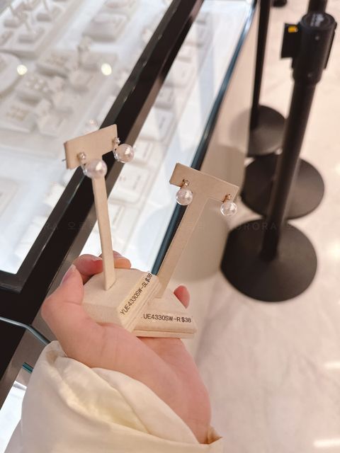 Haesool 珍珠耳环带钻