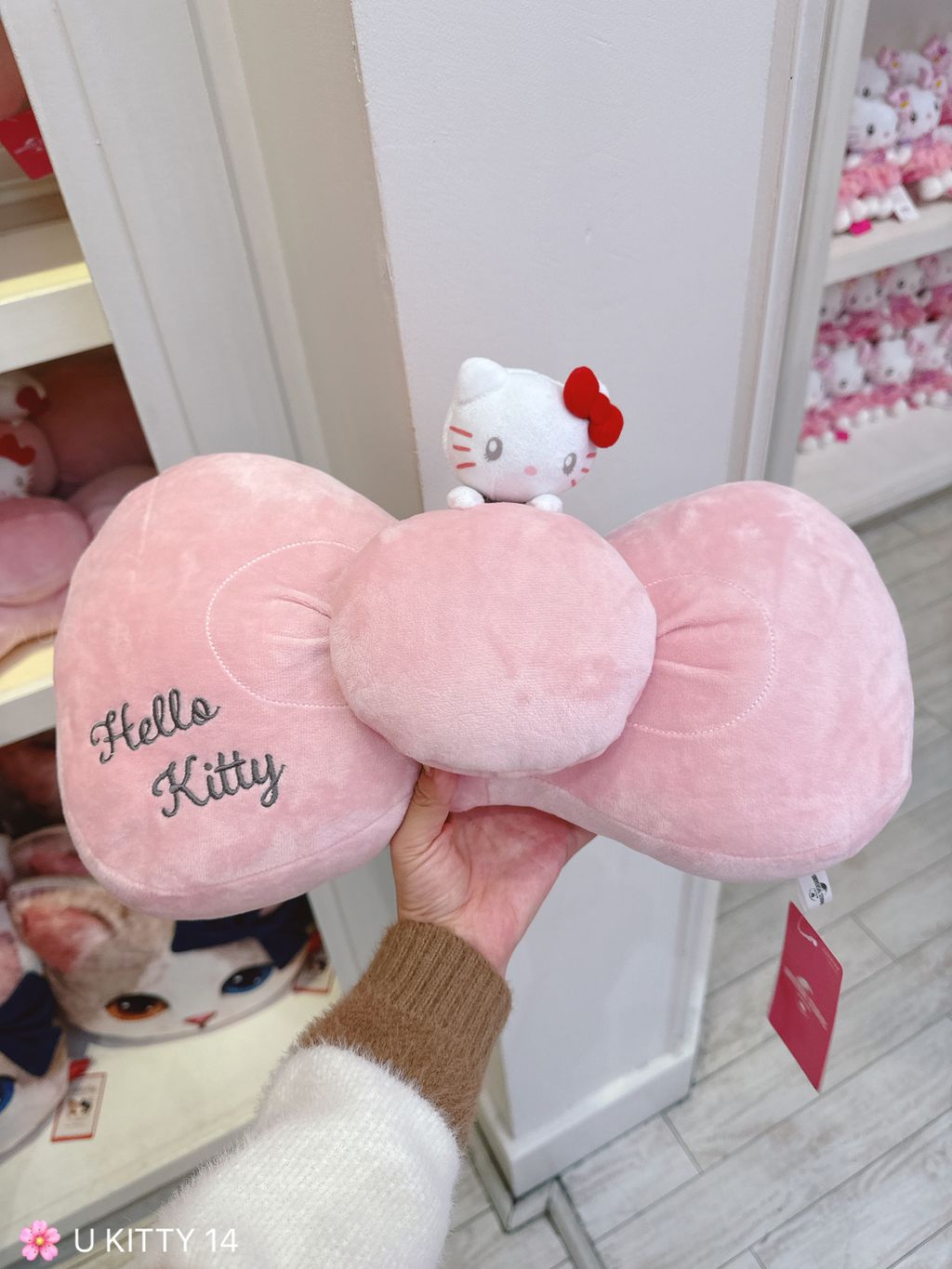 USJ Kitty 14 | hello kitty 粉色蝴蝶结抱枕