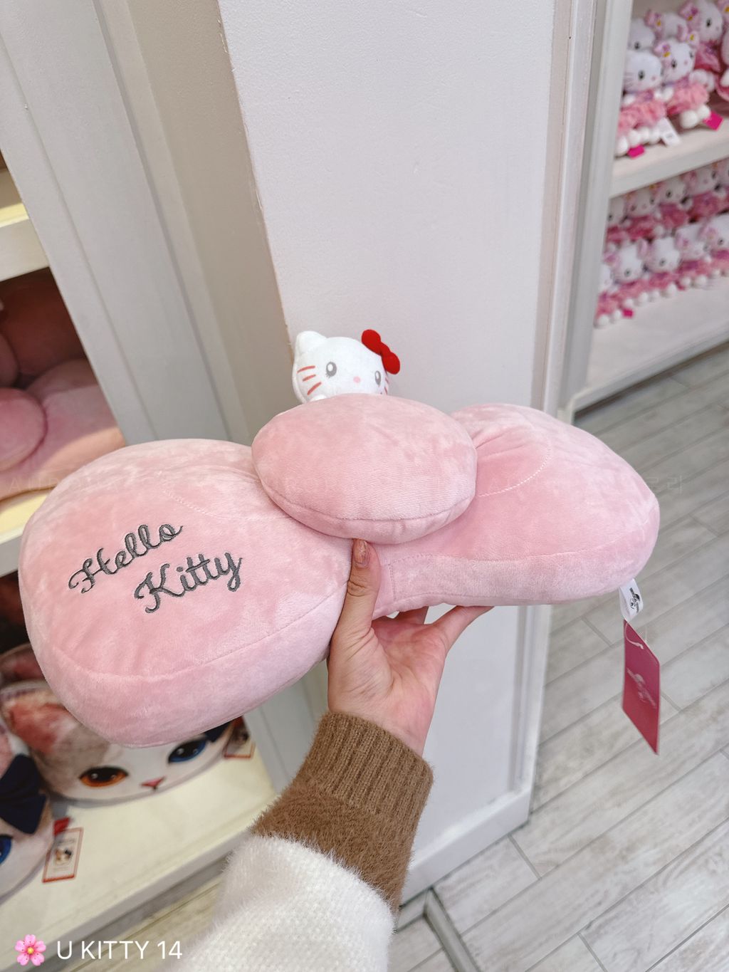 USJ Kitty 14 | hello kitty 粉色蝴蝶结抱枕