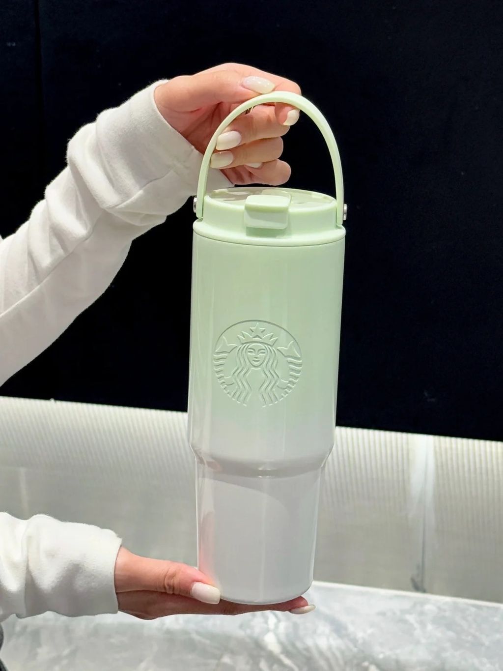星巴克春日晴空系列！好韩好米！属于春天的奶油风杯杯