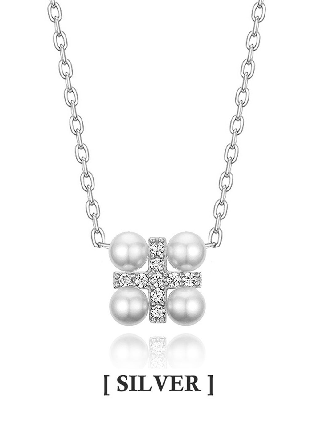 Haesool 十字珍珠项链