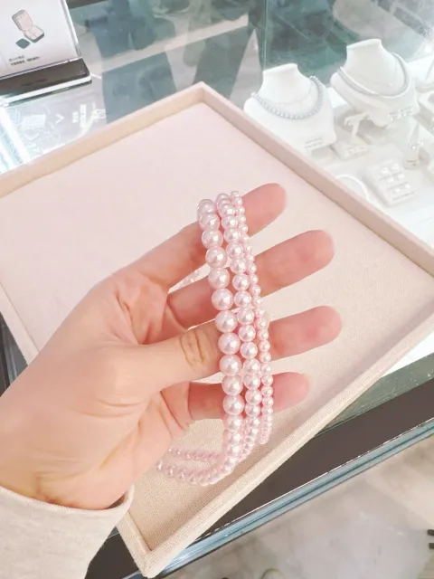 Haesool 粉色珍珠项链