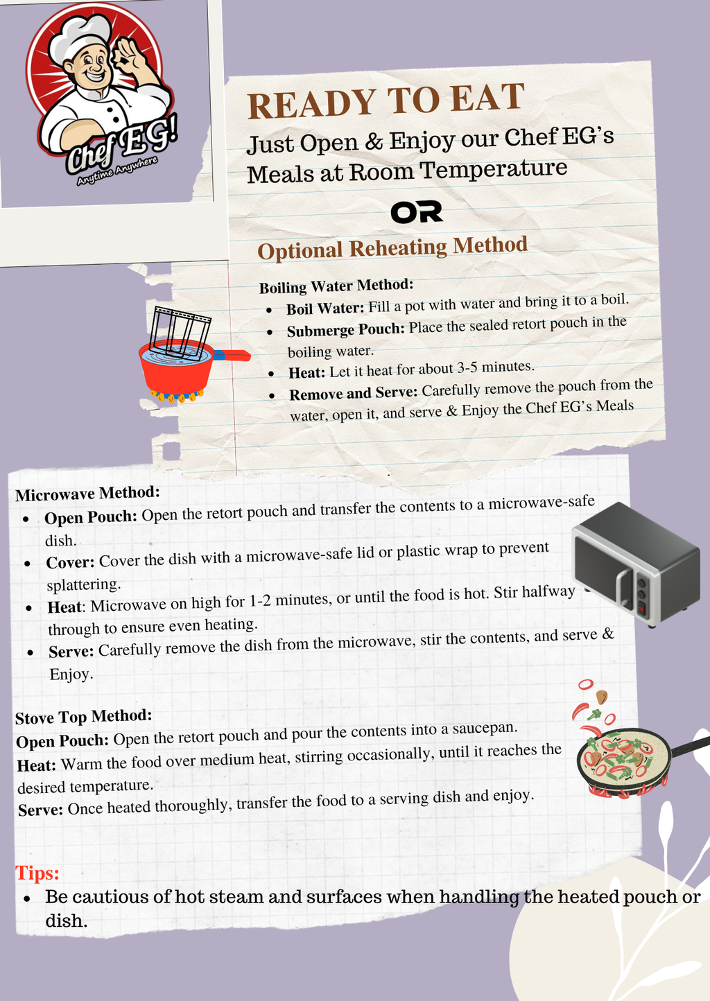 Purple Ripped Paper Food Recipe Card (1)