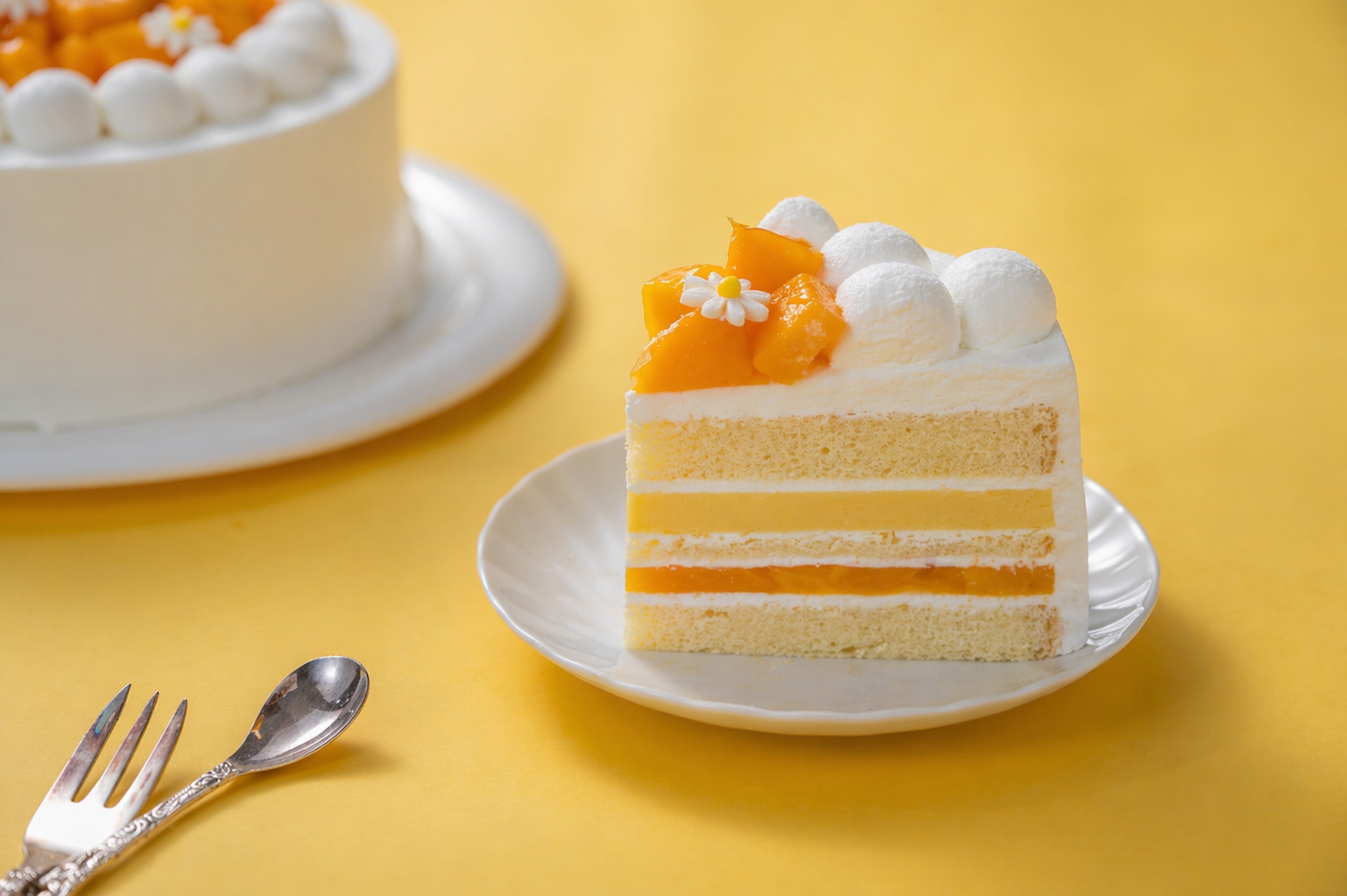 平整的戚風切片