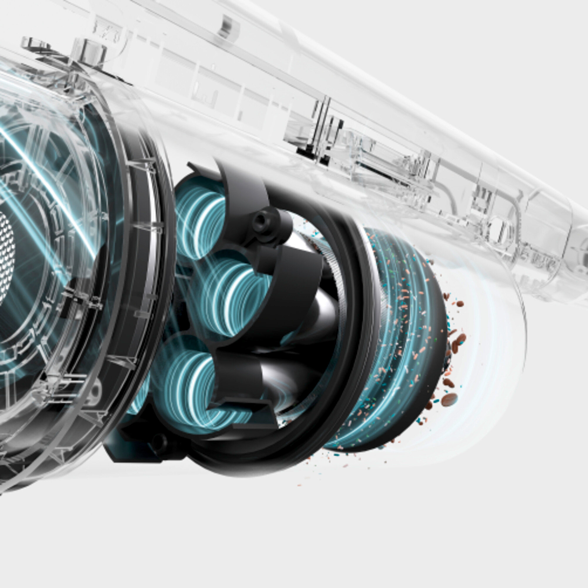 Handheld vacuum cleaner VCS 3 Cordless: Multi-cyclone technology