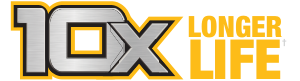 Ten times longer life icon Ten times longer life icon