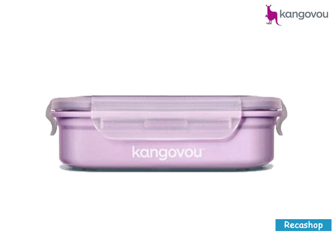 Kangovou Double Insulated Bento Box with Divider - 11oz Purple.fw.png