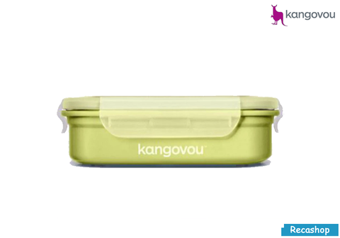 Kangovou Double Insulated Bento Box with Divider - 11oz Green.fw.png