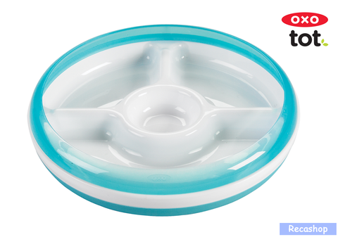 Oxo Tot Divided Plate with Removable Ring (Aqua).fw.png