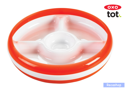 Oxo Tot Divided Plate with Removable Ring (Orange).fw.png