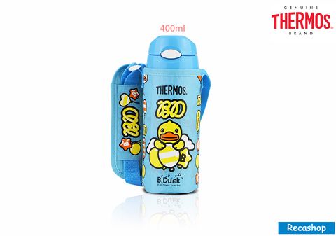 FHL-401BD-BL-Thermos 400ml Ice Cold Bottle W Bag (Bduck).jpg