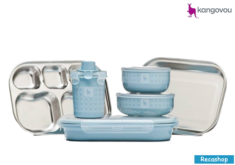 Kangovou Kids Dishware Set (Frosted Blueberry).fw.png
