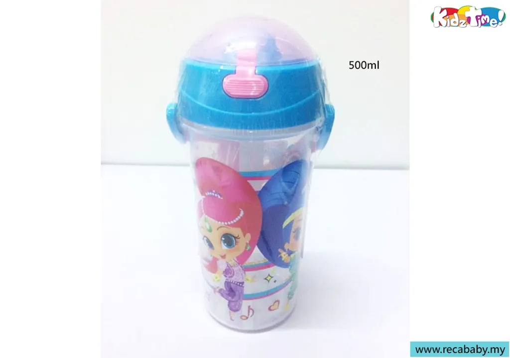 SJ-JH588(B)-Shimmer Shine straw bottle 550ml- Blue.jpg
