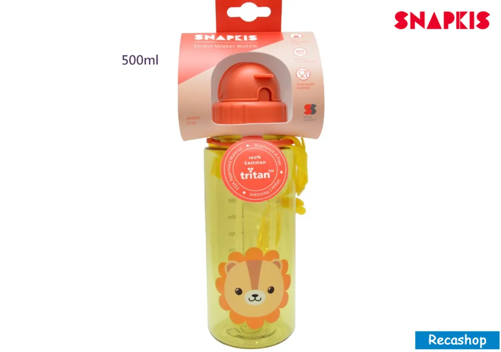 SNAPKIS STRAW WATER BOTTLE lion.jpg
