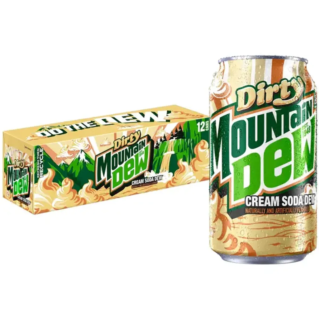 Mountain-Dew-Dirty-Dew-Cream-Soda-12-fl-oz-12-Pack-Cans-355-ml-USA-imported-Uk-mcr-snack-distro