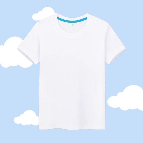 Kids White Cotton Tee