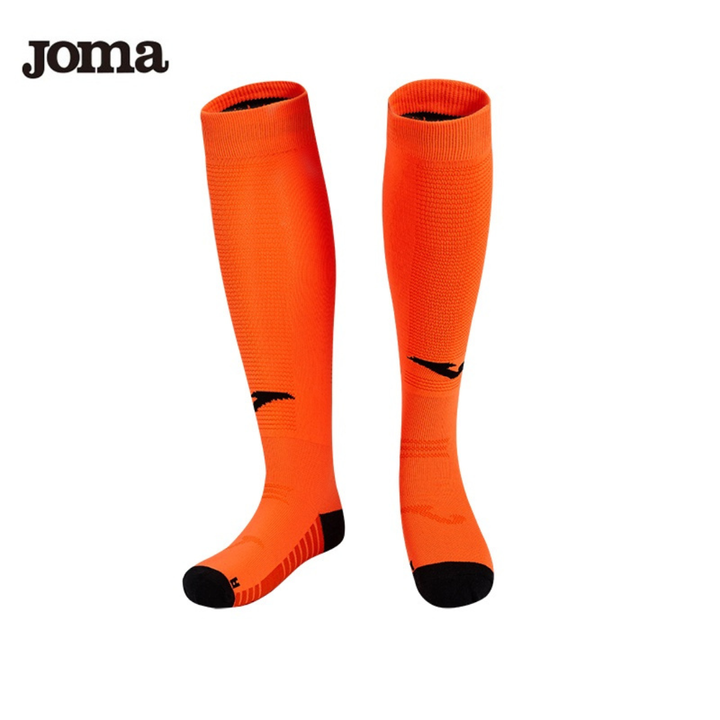 Joma 厚毛巾底足球壓縮襪尼龍醫用護理襪男士戶外足球襪 (橙色)