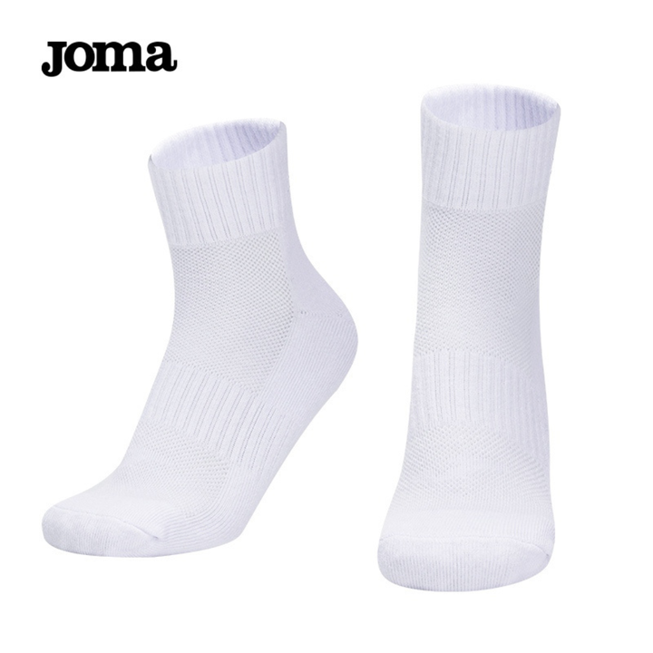 JOMA荷馬運動襪男女跑步襪子中筒短襪新款吸汗防臭籃球襪棉襪(白)