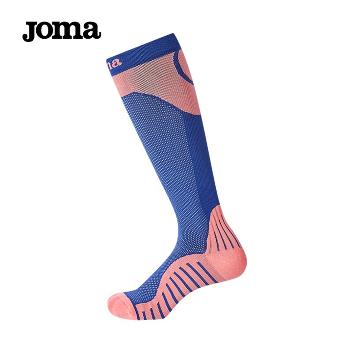 JOMA 新款壓力運動襪壓縮襪高彈透氣瑜伽跑步健身襪子(藍橙) (1)